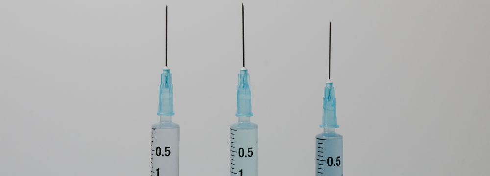 tip of three injections showing side by side
